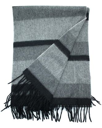 Portolano Woven Striped Cashmere Throw With Fringes