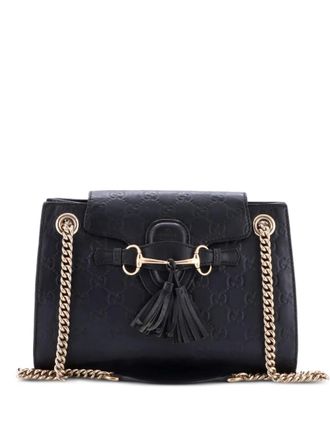 Gucci Emily Chain Flap Guccissima Leather Small shoulder bag - Nero