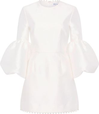Rebecca Vallance Cristine pearl-embellished minidress - women - Polyester/Silk - 4 - White