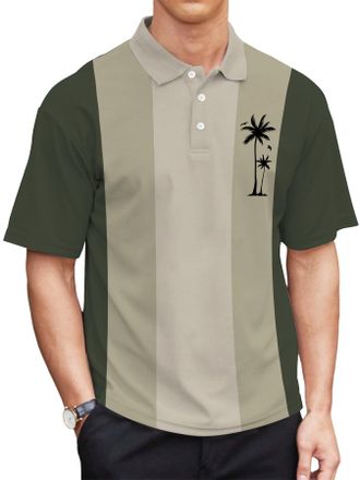 Generic Mens Polo Shirts Short Sleeve Striped Polo Shirt Fashion Casual Golf Shirts (UK, Alpha, 5XL, Regular, Regular, 22)