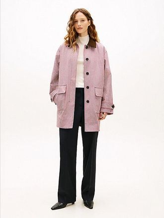Tommy Hilfiger Water Repellent Check Oversized 2-In-1 Coat
