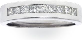Pompeii3 1ct Princess Cut Diamond Wedding Mens 14K White Gold Ring Size Selectable