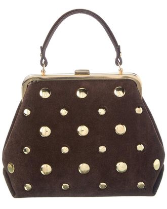 Persaman New York Suede Studded Satchel
