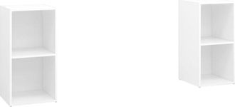 vidaXL Vidaxl - Muebles Para Tv 2 Uds Madera De Ingenier&iacute;a Blanco 72x35x36,5 Cm