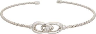 Meshmerise 18K Plated 0.03 Ct. Tw. Diamond Bangle Bracelet
