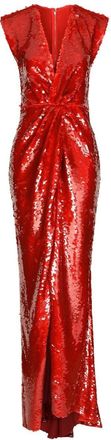 Dolce & Gabbana sequin-embellished draped dress - women - Silk/Spandex/Elastane - 40 - Red