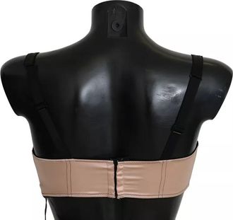 Dolce & Gabbana Womens Black Straps Pink Balconcino Bra Clothing