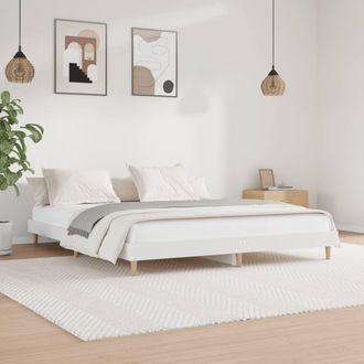 vidaXL Estructura De Cama Madera De Ingenier&iacute;a Blanca 200x200 Cm Vidaxl