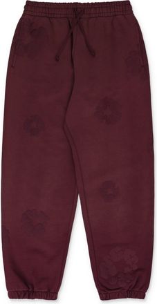 Denim Tears Maroon Mono Wreath Sweatpants Beet Root