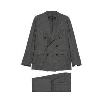 Tagliatore Double Breasted Suits, male, Gray, Size: M Double Breasted Suit
