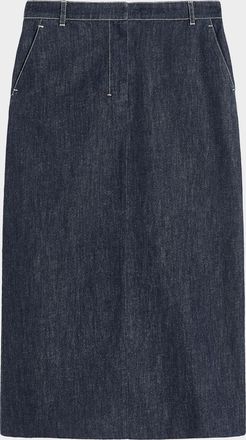 Max Mara Serena Denim Midi Skirt