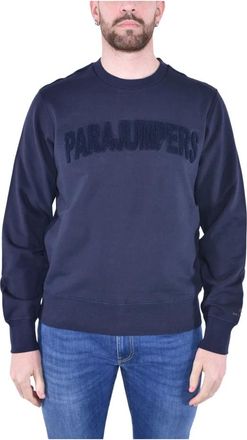Parajumpers Hoodies & sweatvesten, Heren, Blauw, XL, Katoen, Cornely Family Crewneck Sweatshirt