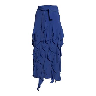 Erika Cavallini Semi Couture Midi Skirts, female, Blue, Size: XS Wrap Midi Skirt