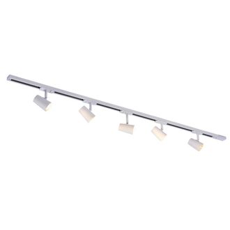 Netlighting Astley Modern 5 Light Ceiling Spotlight Bar GU10 in White