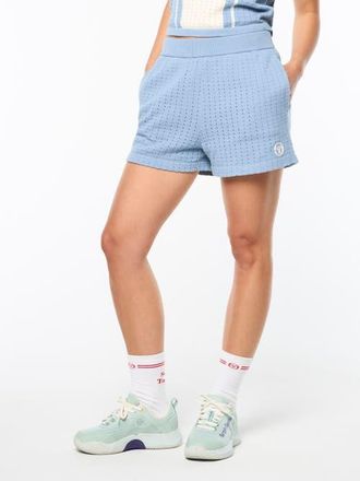 Sergio Tacchini Zola Knit Short in Faded Denim at Nordstrom, Size Xx-Large