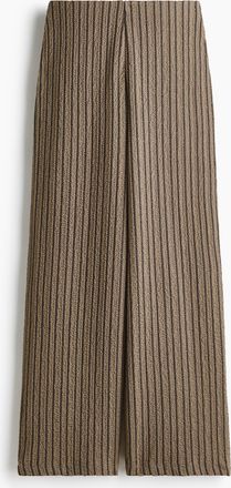 H&M Weite gecrinkelte Hose - Brown