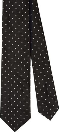 Robert Talbott Newman 7 Fold Sport Jacquard Necktie in Black at Nordstrom, Size Large