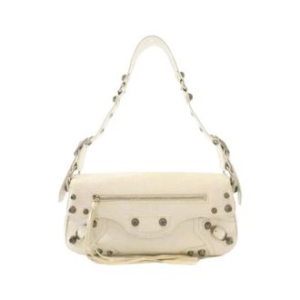 Balenciaga Pre-owned Shoulder Bags, female, Beige, Size: ONE SIZE Pre-owned Le Cagole Lamb Shoulder Bag