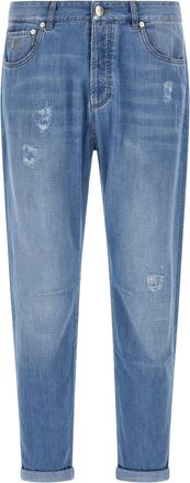 Brunello Cucinelli Used Jeans Celeste-Uomo