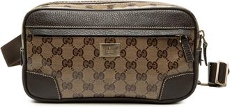 Gucci Beige Brown Pvc Leather Sling Bag (Pre-Owned)