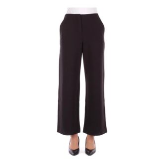 Max Mara Dames, Broeken, Zwart, Maat: L Viscose