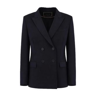 Fabiana Filippi Blazers, female, Blue, Size: L Double-Breasted Blazer