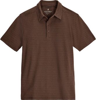 Royal Robbins Vacationer Polo in Seal Brown Stripe at Nordstrom, Size Xx-Large