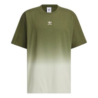 adidas Clover Gradient Loose Casual T-Shirt Green White JG1523