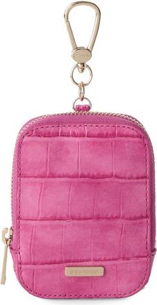Brahmin Katelynn Croc Embossed Leather Coin Pouch in Pink at Nordstrom