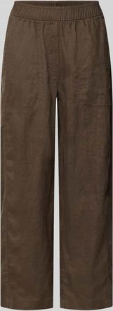 OPUS Leinenhose in verk&uuml;rzter Passform Modell myha linen in Khaki, Gr&ouml;&szlig;e 34