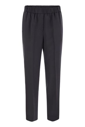 PESERICO Soft Pants Made Of Stretch Viscose Technical Canvas