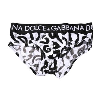 Dolce & Gabbana Bottoms, male, White, Size: S Geometric Print Swim Trunks