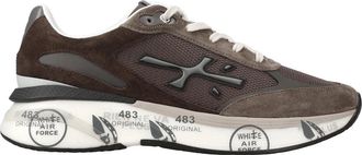 Premiata Brown Low-Profile Graphic Sneakers