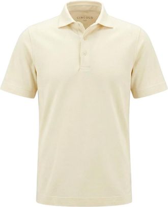 Circolo 1901 Tops, Heren, Beige, 3Xl, Katoen, Premium Piquet Polo