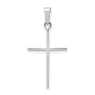 Diamond2Deal 14k White Gold Cross Charm Pendant