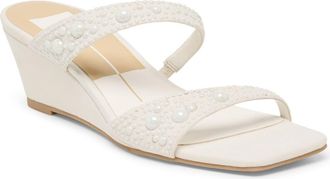 Dolce Vita Quilan Pearly Wedge Sandal in Ivory Stella at Nordstrom Rack, Size 5.5