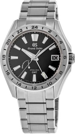 Grand Seiko Evolution 9 Collection Spring Drive Automatic Black Dial Titanium Mens Watch SBGE283G