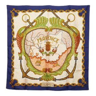 Herm&egrave;s Pre-owned Scarves, female, Multicolor, Size: ONE SIZE Pre-owned Carre90 Provence Silk Scarf