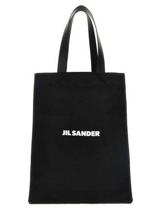 Jil Sander Black Logo Large Tote