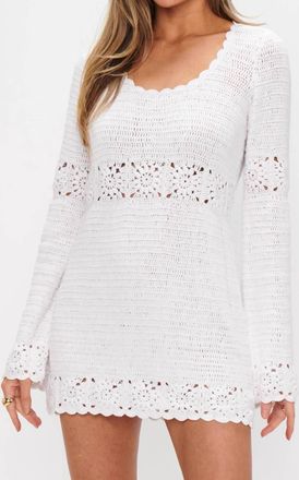 Show me your Mumu Jet Lag Salty Crochet Dress In White