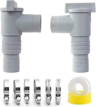 No Brand Juego De 2 V&aacute;lvulas De Cierre Para Piscina Con Conexi&oacute;n De Manguera De 32 Mm, Adaptador De Manguera Y Acoplamientos Para Tuber&iacute;as De Pvc Y Bomba De Pi