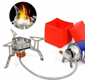 OEM Estufa De Gas Plegable Para Turismo Con Quemador Piezoel&eacute;ctrico, Potente (3500 W), Alimentada Por Cartucho