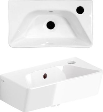 Clou InBe Fontein - 40.5x22.5x11cm - met kraangat - keramiek - wit