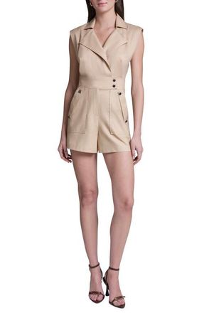 BCBGeneration Sleeveless Stretch Cotton Blend Jumper in Moonlit Sand at Nordstrom, Size 16