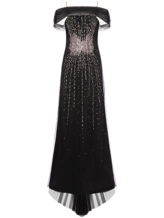 Alberta Ferretti vestito con paillettes - Nero