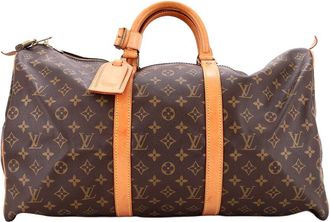 Louis Vuitton Brown Monogram Canvas Keepall Bag 50 (Authentic Pre-Loved)
