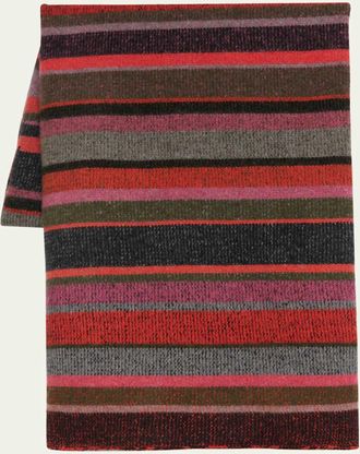 The Elder Statesman Stripe Super Soft Cashmere Scarf