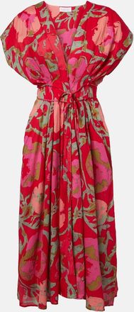 Velvet Leilani printed cotton midi dress