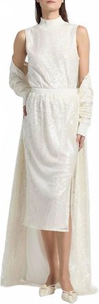 Ramy Brook Cellina Sequined Sleeveless Top In Winter White