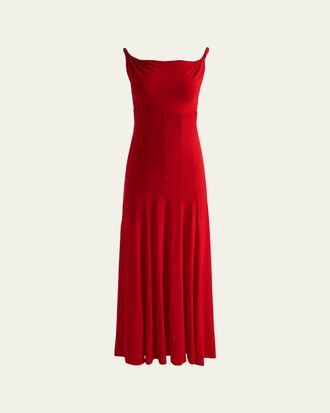 Alice & Olivia Noelia Twist-Strap Maxi Dress